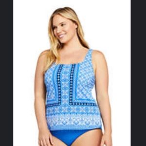 Lands end G cup tankini swim top